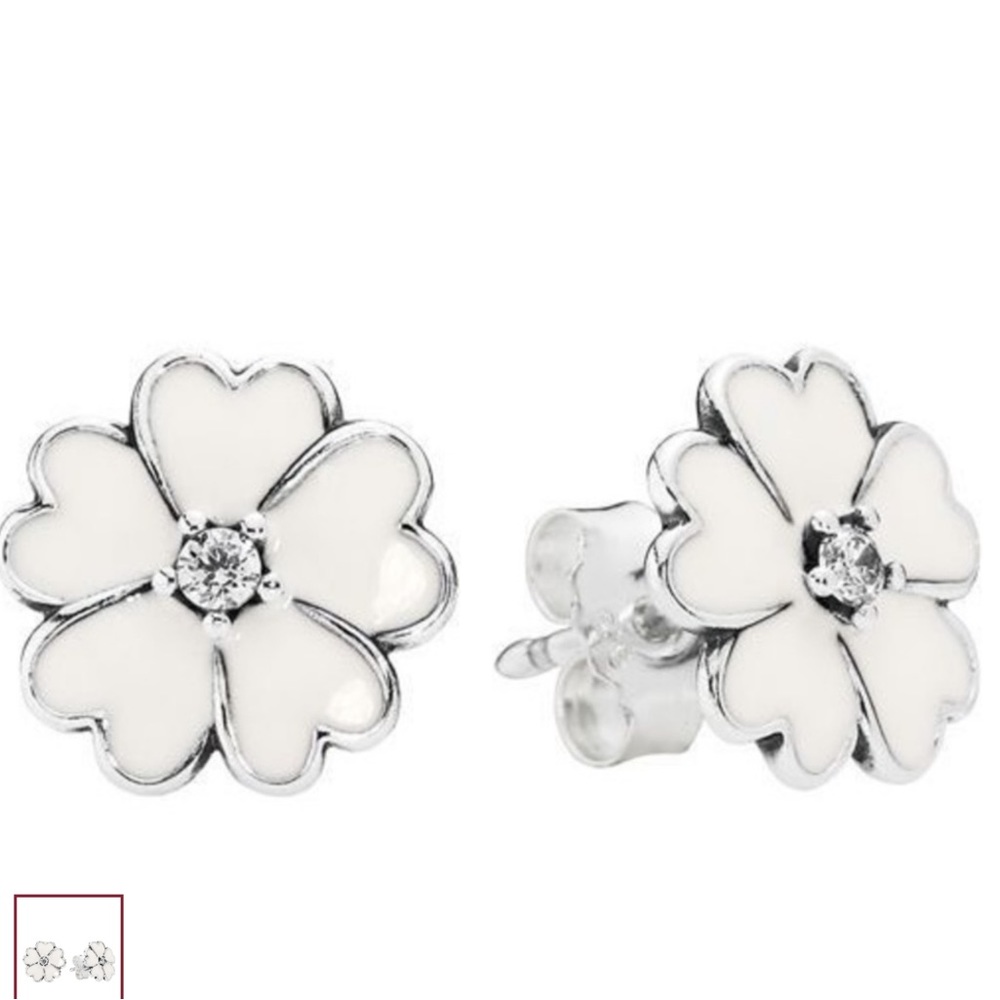 Pandora white flowers set - Picture 6 of 6